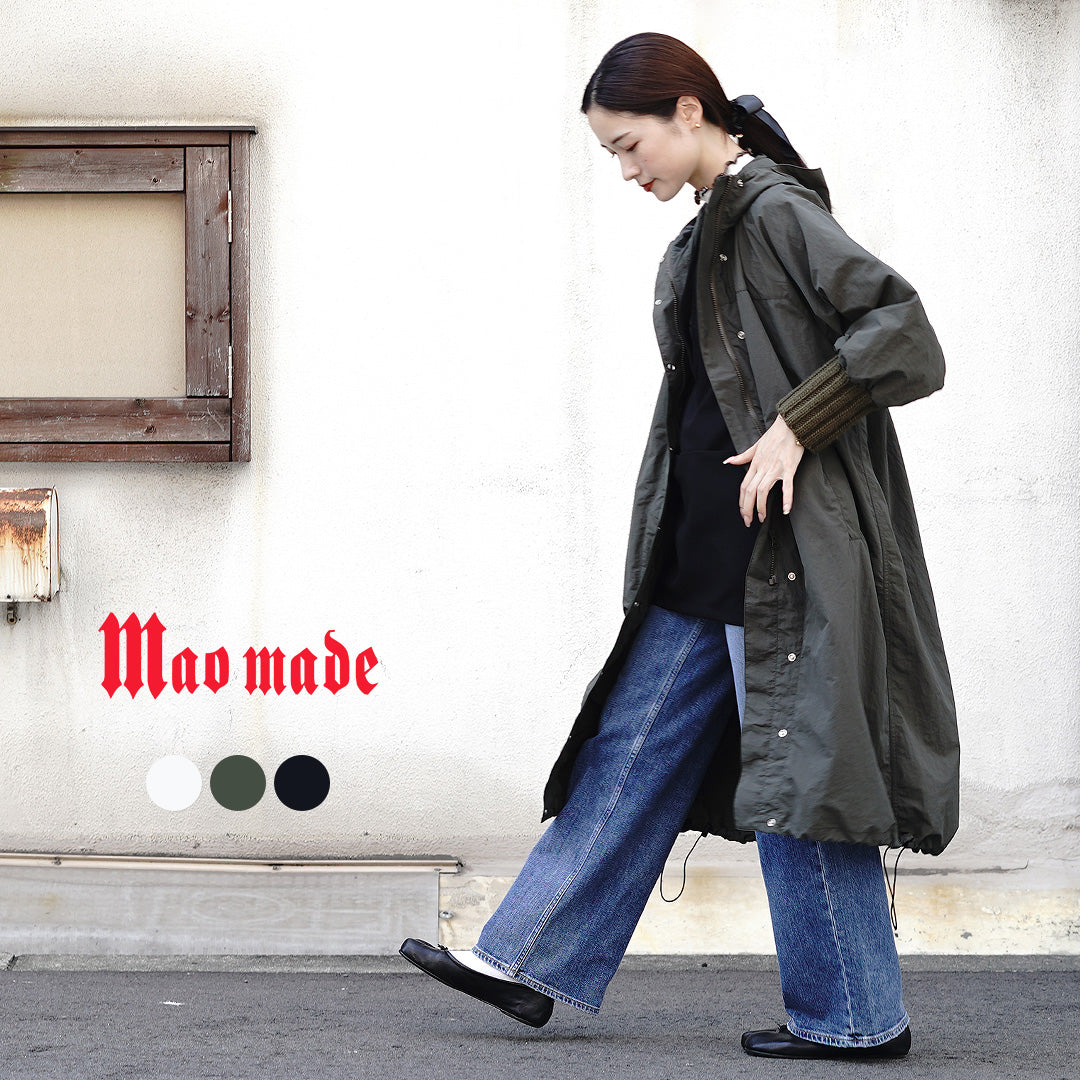 MAO MADE（マオメイド） ヴィンテージウェザー ニットリブ オーバー マウンテンパーカ