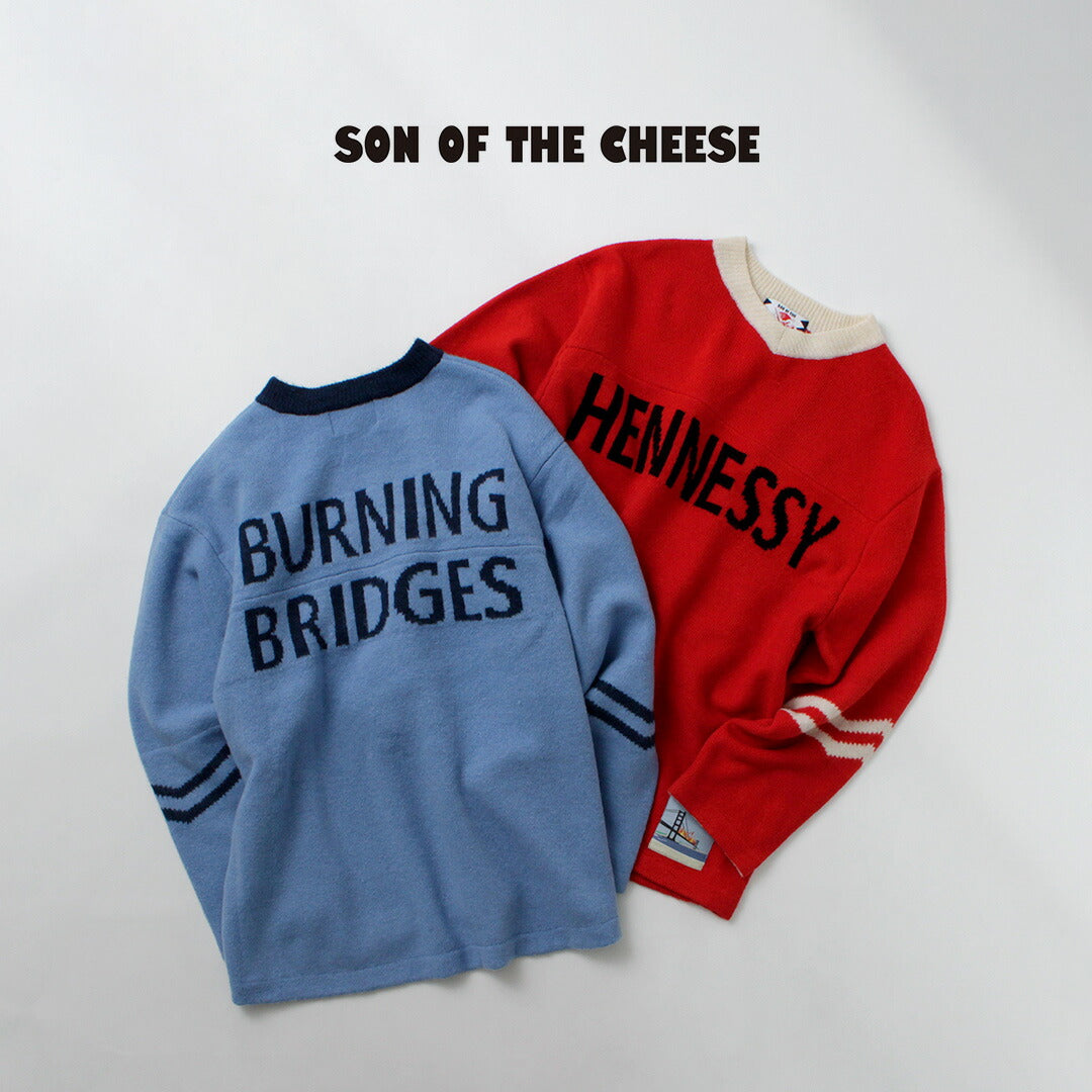 SON OF THE CHEESE（サノバチーズ） ヘネシー フットボール セーター / トップス ニット Vネック メンズ HENNY  FOOTBALL SWEATER｜ROCOCO ONLINE STORE