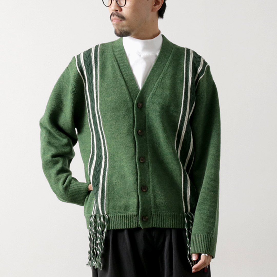 SON OF THE CHEESE（サノバチーズ） フリンジニット カーディガン / トップス カーディガン ウール メンズ FRINGE KNIT  CARDIGAN｜ROCOCO ONLINE STORE