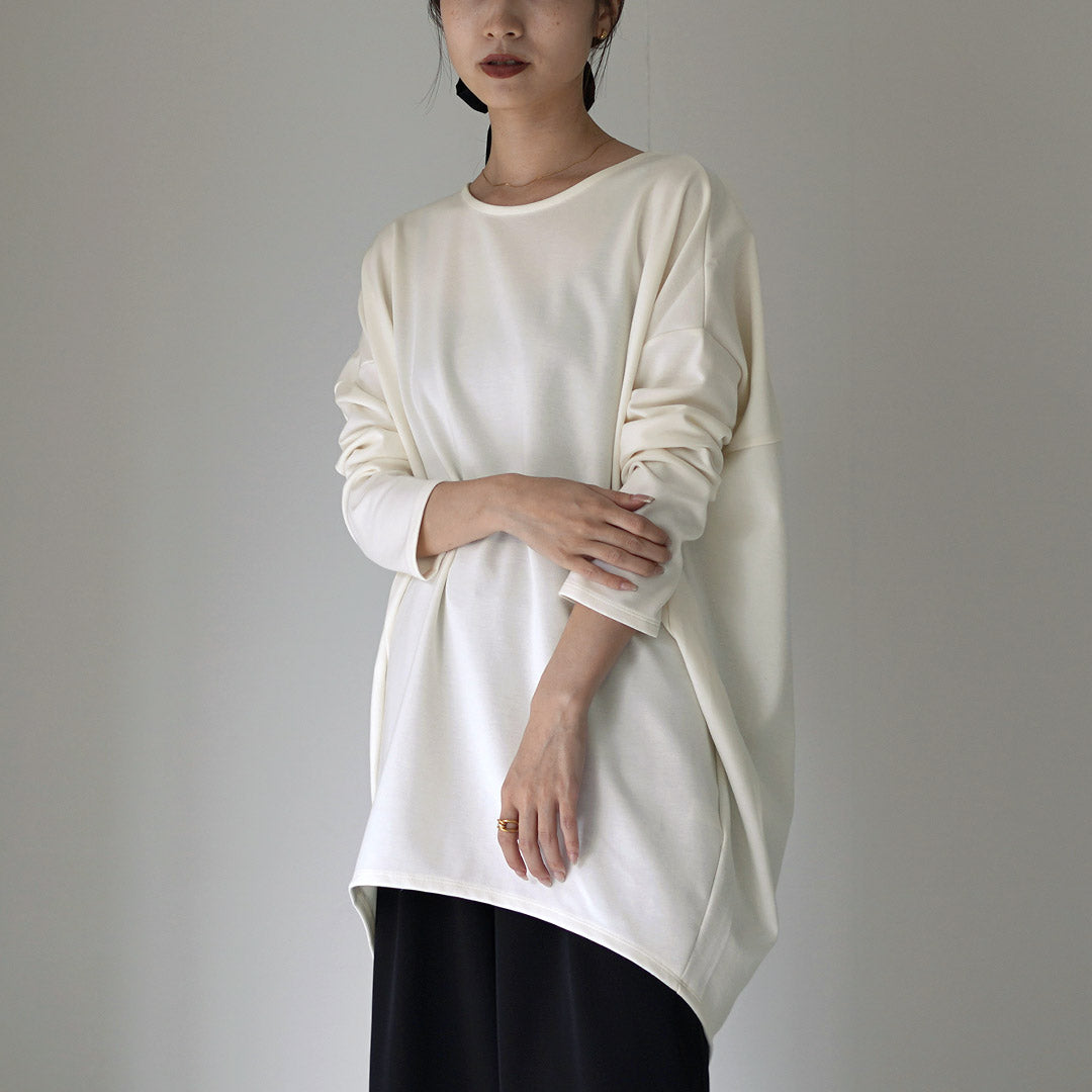 mizuiro ind（ミズイロインド） クルーネックコクーン プルオーバー