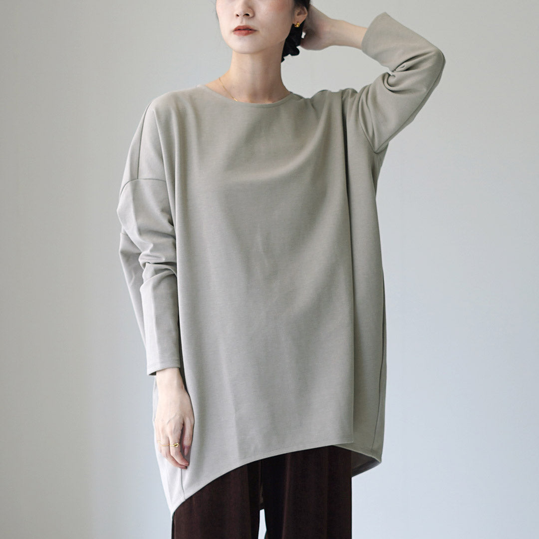 mizuiro ind（ミズイロインド） クルーネックコクーン プルオーバー