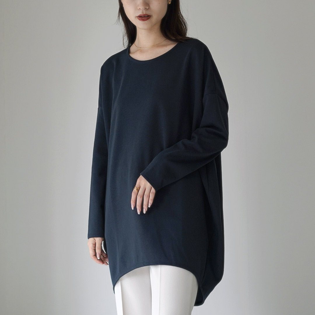 mizuiro ind（ミズイロインド） クルーネックコクーン プルオーバー