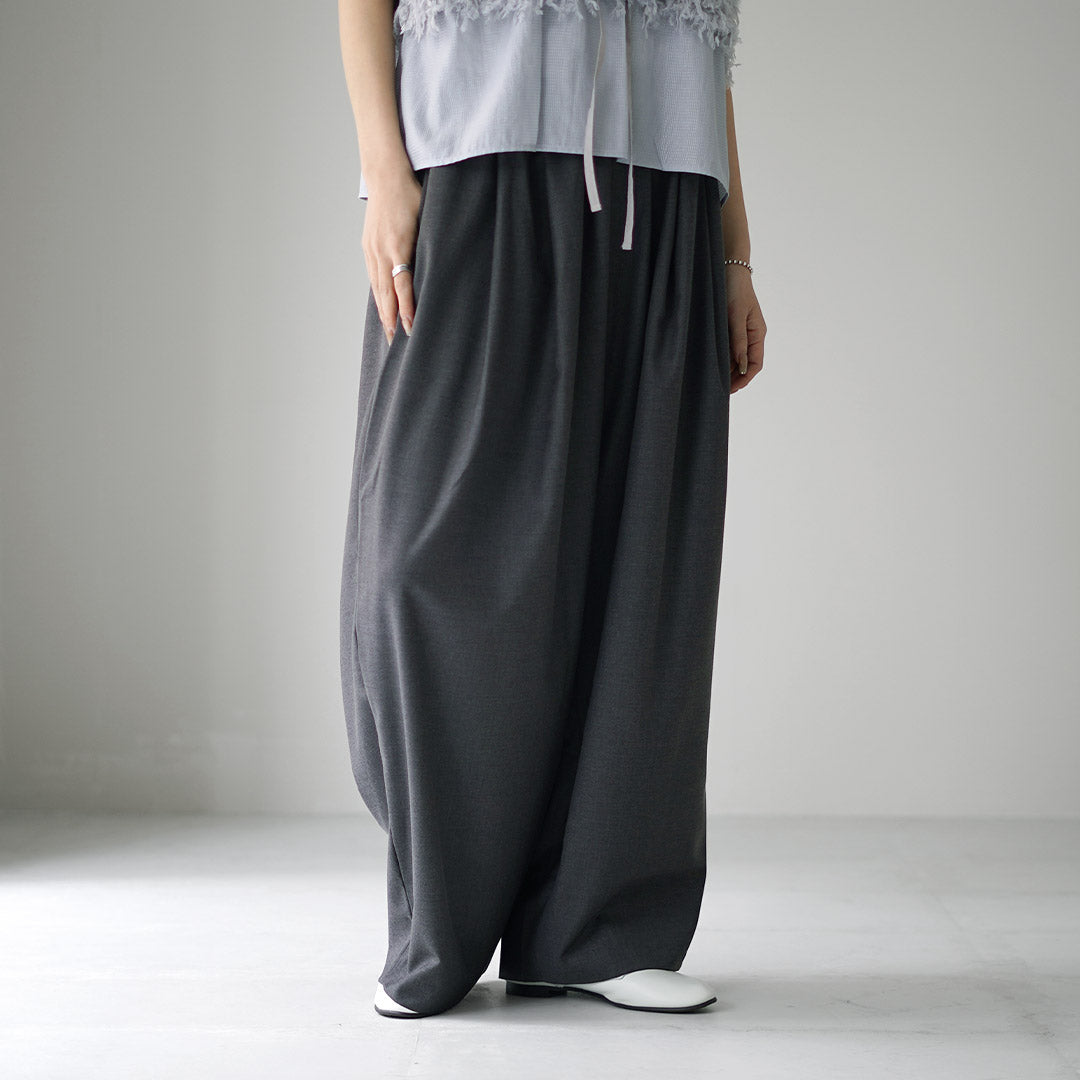 mizuiro ind（ミズイロインド） ワイド タック パンツ 日本製