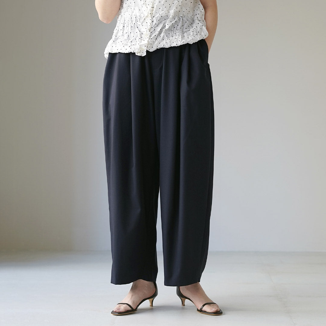 mizuiro ind（ミズイロインド） ワイド タック パンツ 日本製