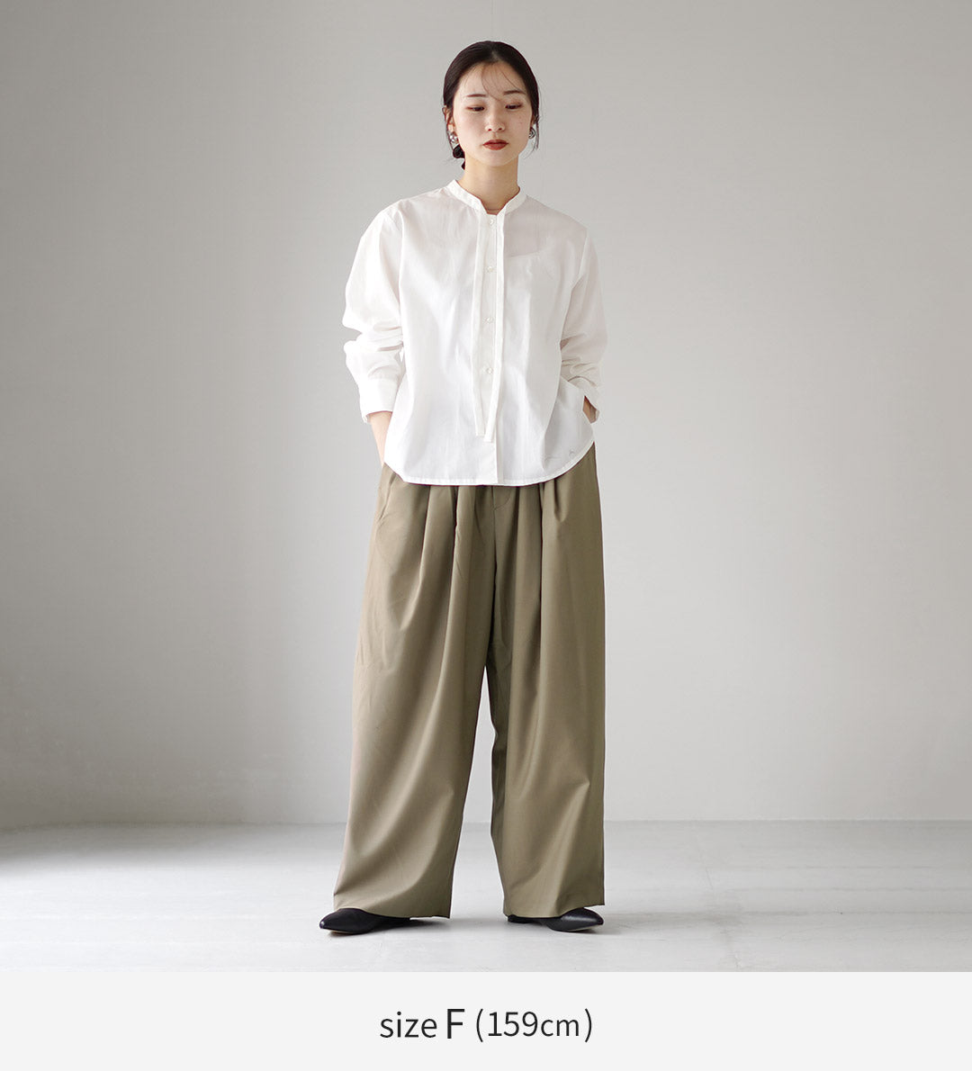 mizuiro ind（ミズイロインド） ワイド タック パンツ 日本製