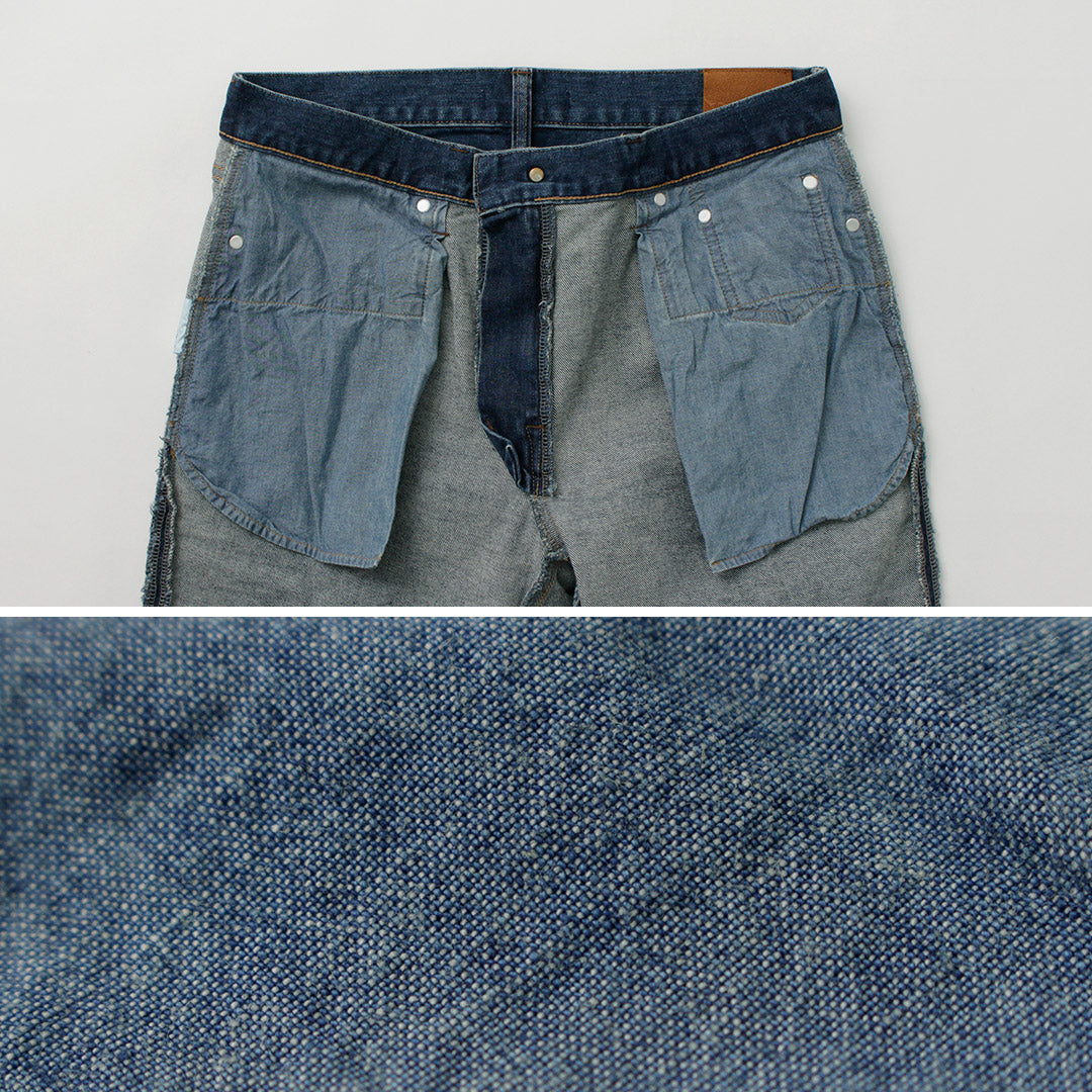 JAPAN BLUE JEANS（ジャパンブルージーンズ） 12oz ストレッチ センタークリース 5Pデニム ユーズド加工 / メンズ ボトムス パンツ 日本製 CUSTOM FIT Jeans model