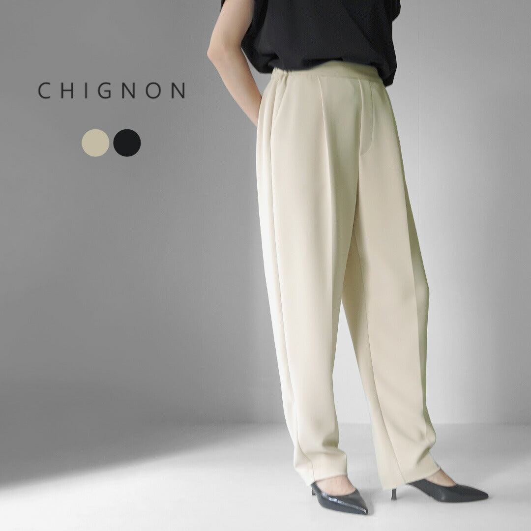 CHIGNON（シニヨン）テーパードパンツ / レディース ボトムス ウエストゴム フォーマル オフィスカジュアル オケージョン