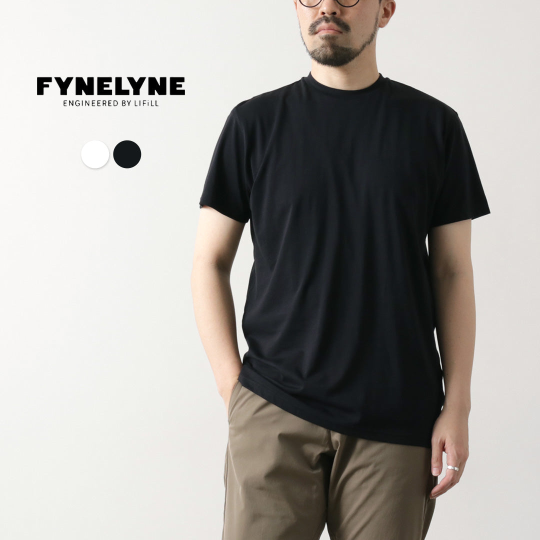 FYNELYNE ENGINEERED BY LIFILL コットニー ショートスリーブ クルーネックTシャツ / メンズ トップス カットソー 半袖 インナー 綿 無地 COTTONY SHORT SLEEVE CREW NECK