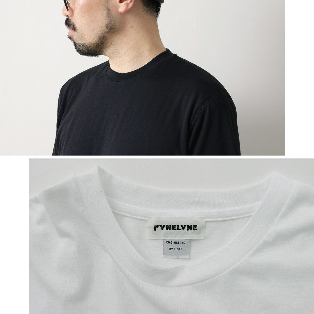 FYNELYNE ENGINEERED BY LIFILL コットニー ショートスリーブ クルーネックTシャツ / メンズ トップス カットソー 半袖 インナー 綿 無地 COTTONY SHORT SLEEVE CREW NECK