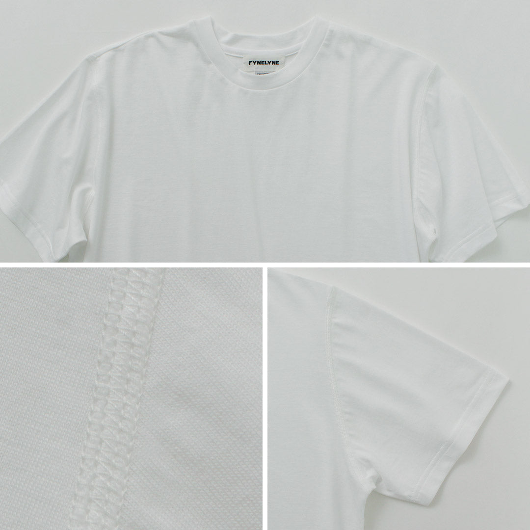 FYNELYNE ENGINEERED BY LIFILL コットニー ショートスリーブ クルーネックTシャツ / メンズ トップス カットソー 半袖 インナー 綿 無地 COTTONY SHORT SLEEVE CREW NECK