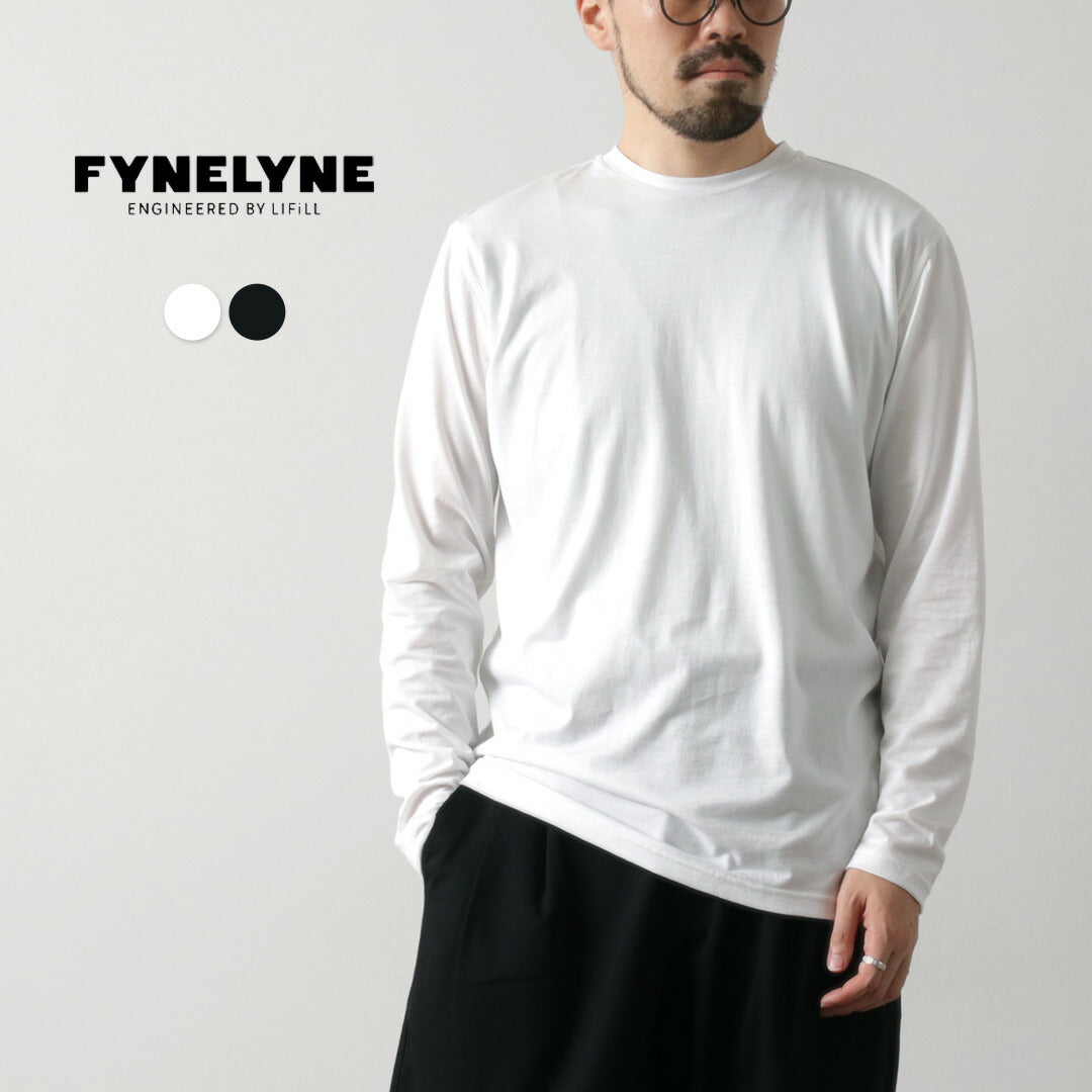 FYNELYNE ENGINEERED BY LIFILL コットニー ロングスリーブ クルーネックTシャツ / メンズ トップス カットソー 長袖 インナー 綿 無地 COTTONY LONG SLEEVE CREW NECK