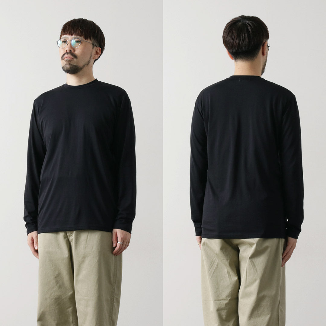 FYNELYNE ENGINEERED BY LIFILL コットニー ロングスリーブ クルーネックTシャツ / メンズ トップス カットソー 長袖 インナー 綿 無地 COTTONY LONG SLEEVE CREW NECK