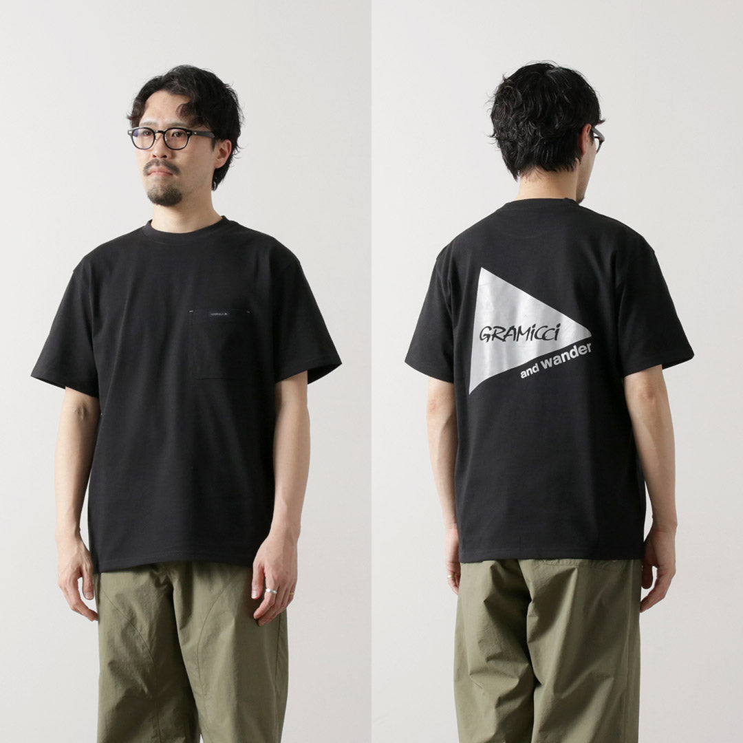 AND WANDER（アンドワンダー） グラミチ バックプリント TEE / COOL