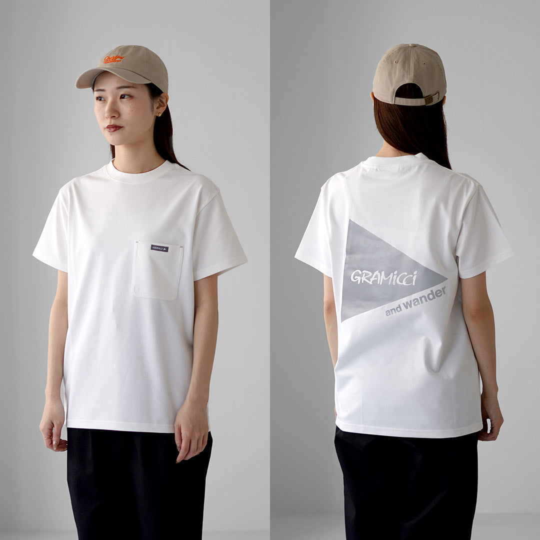 AND WANDER（アンドワンダー） グラミチ バックプリント TEE / COOL
