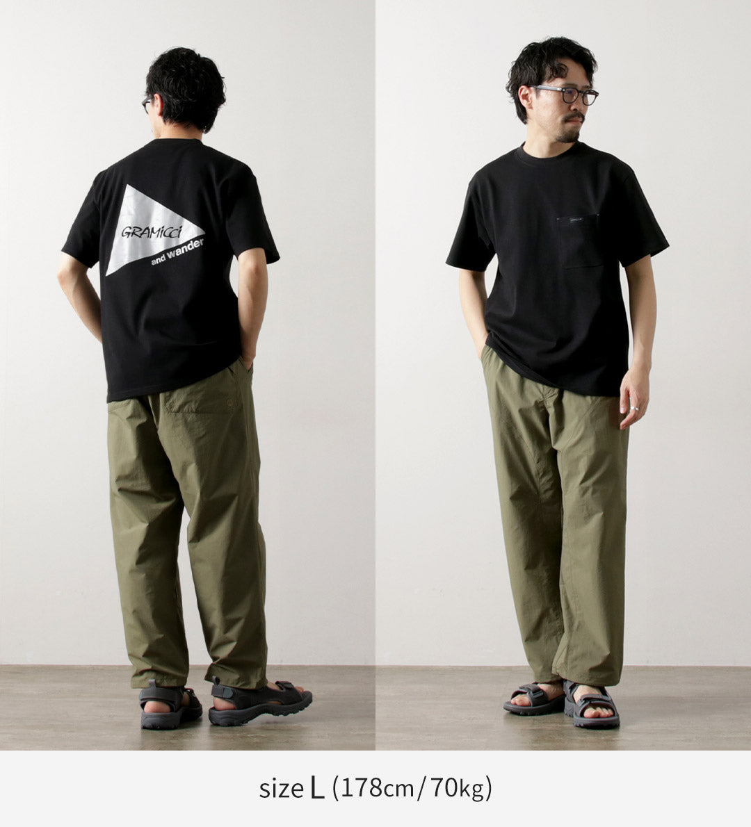 AND WANDER（アンドワンダー） グラミチ バックプリント TEE / COOL
