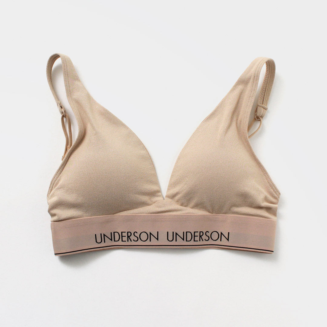 UNDERSON UNDERSON（アンダーソン アンダーソン） リラックス ヘルシーブラ ロゴ / ブラジャー ノンワイヤー 下着  和紙｜ROCOCO ONLINE STORE