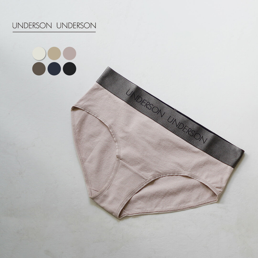 UNDERSON UNDERSON（アンダーソン アンダーソン） フルヒップ ショーツ ロゴ / レディース 下着 アンダーウェア 和紙 パンツ