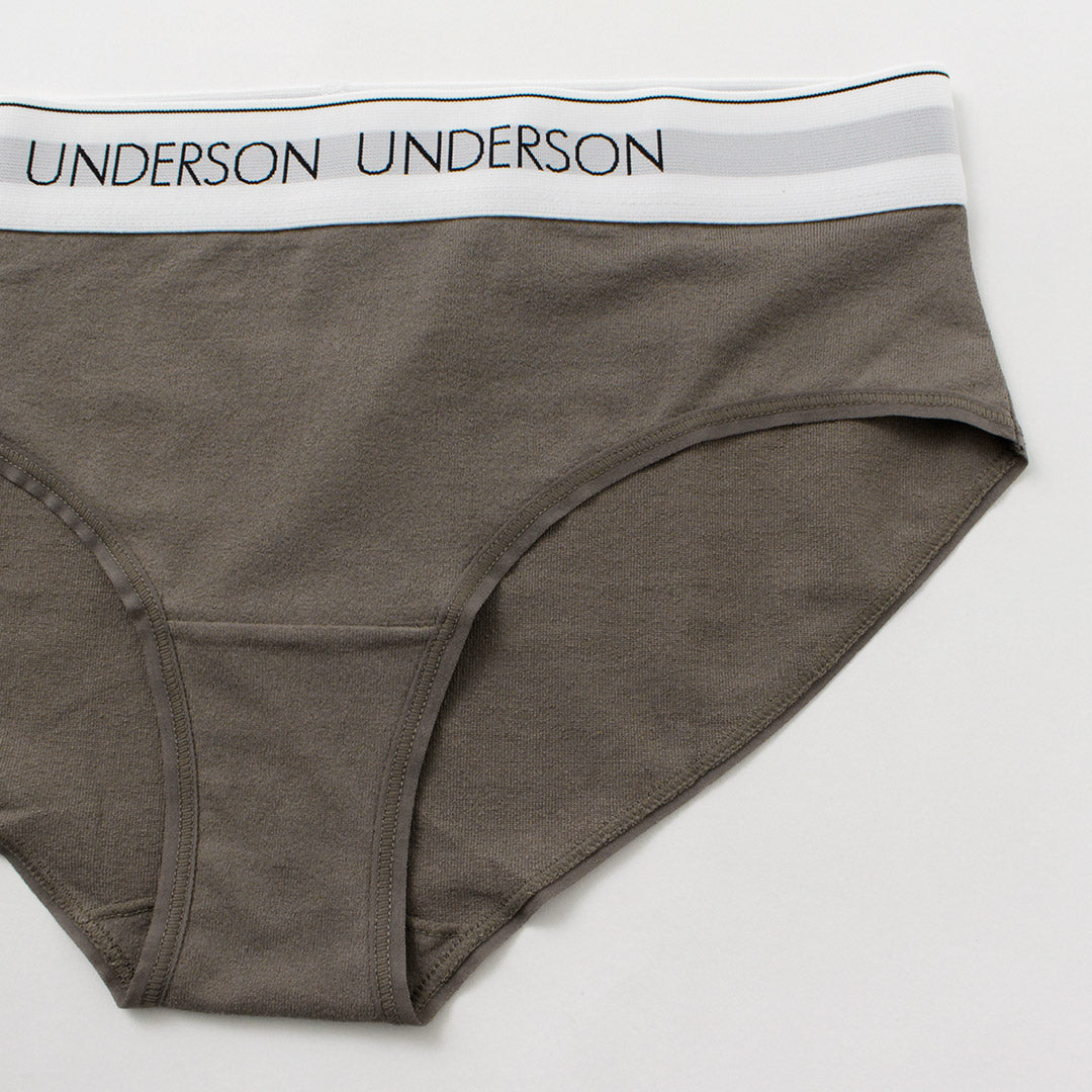 UNDERSON UNDERSON（アンダーソン アンダーソン） フルヒップ ショーツ ロゴ / レディース 下着 アンダーウェア 和紙 パンツ