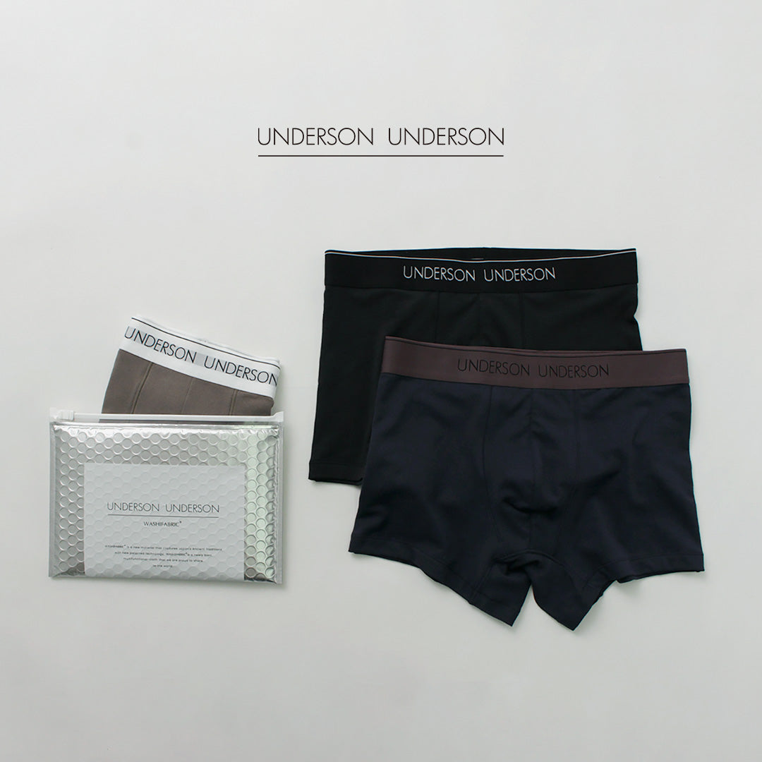 UNDERSON UNDERSON（アンダーソン アンダーソン） レギュラーショートボクサー / メンズ 和紙 吸湿速乾 アンダーウェア 下着