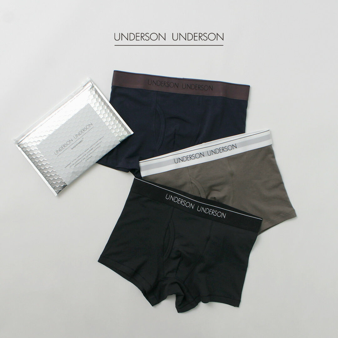 UNDERSON UNDERSON（アンダーソン アンダーソン） レギュラー 前開き ショートボクサー / メンズ 和紙 吸湿速乾 アンダーウェア 下着