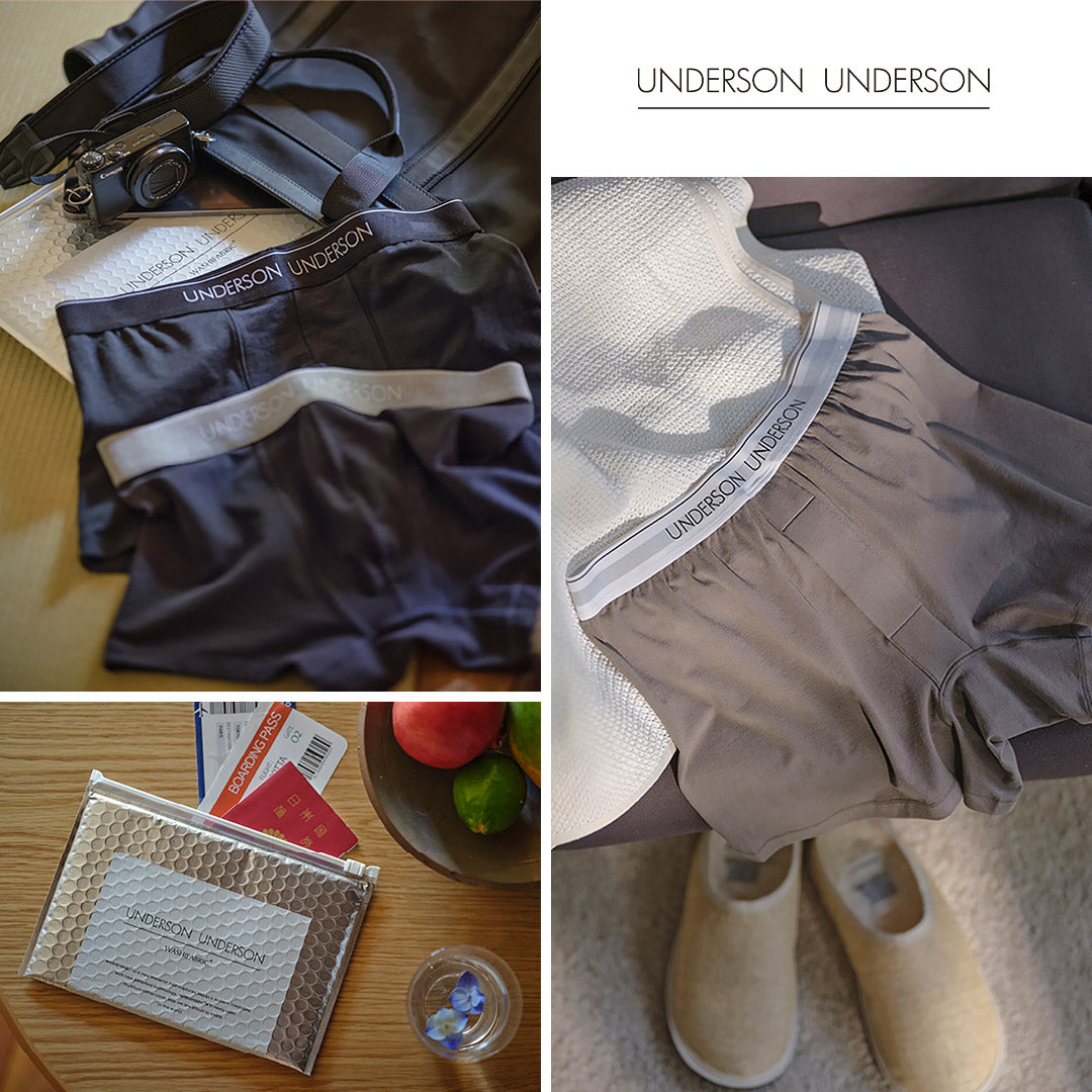 UNDERSON UNDERSON（アンダーソン アンダーソン） レギュラー ボクサー トランクス / メンズ 和紙 吸湿速乾 アンダーウェア 下着