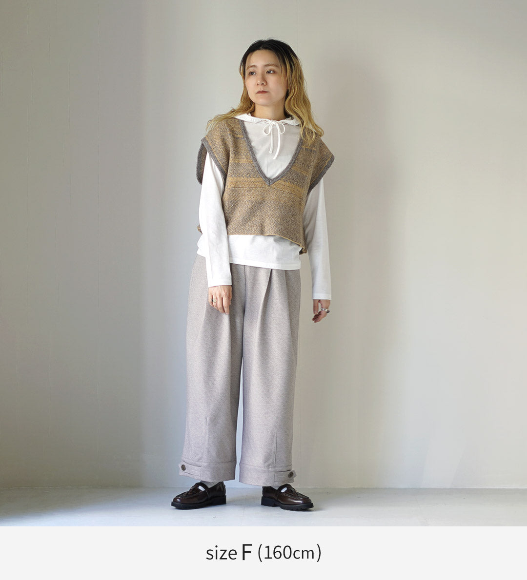 KELEN（ケレン） DAWNI ランダムパターン デザインニット ジレ