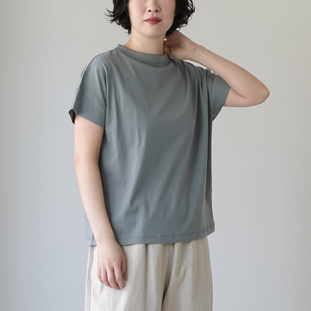 HANDVAERK（ハンドバーク） 60/2 ボトルネック ショートスリーブT