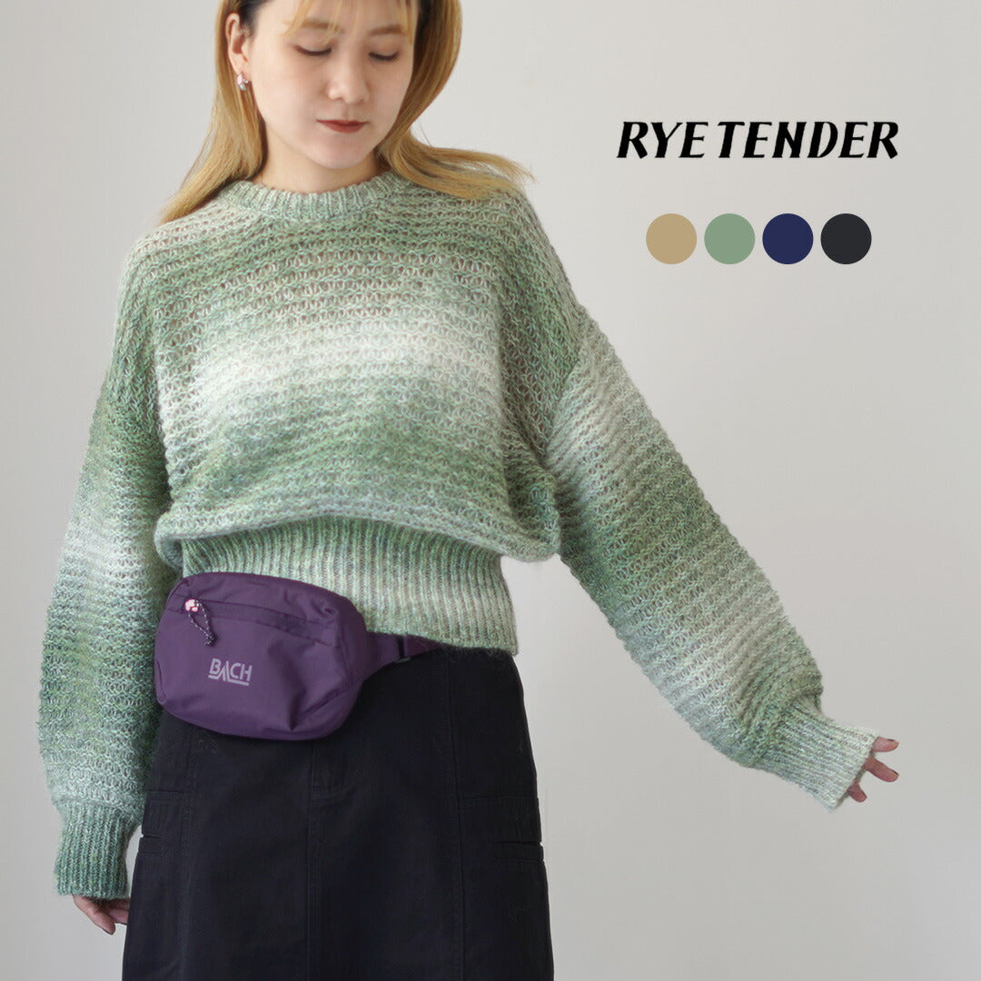 RYETENDER（ライテンダー） MARION SWEATER マリオンセーター / レディース トップス ニット モヘヤ モヘア ボーダー ハイウエスト クロップド 透かし編み