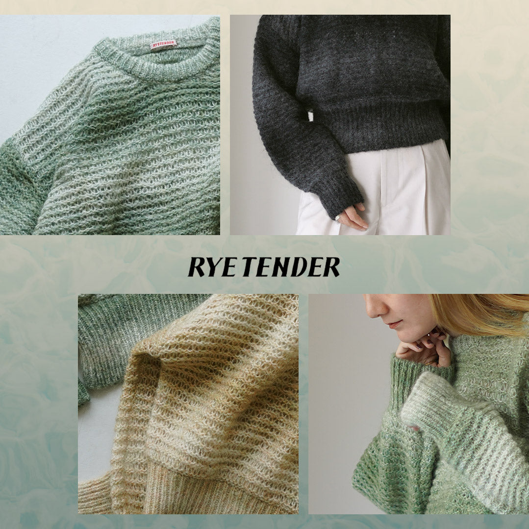 RYETENDER（ライテンダー） MARION SWEATER マリオンセーター / レディース トップス ニット モヘヤ モヘア ボーダー ハイウエスト クロップド 透かし編み