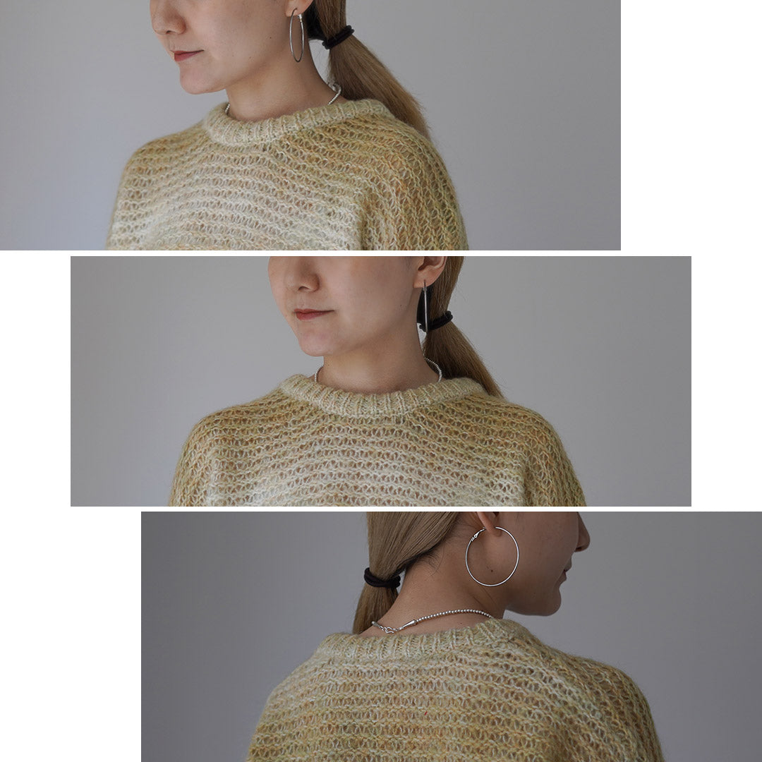 RYETENDER（ライテンダー） MARION SWEATER マリオンセーター / レディース トップス ニット モヘヤ モヘア ボーダー ハイウエスト クロップド 透かし編み