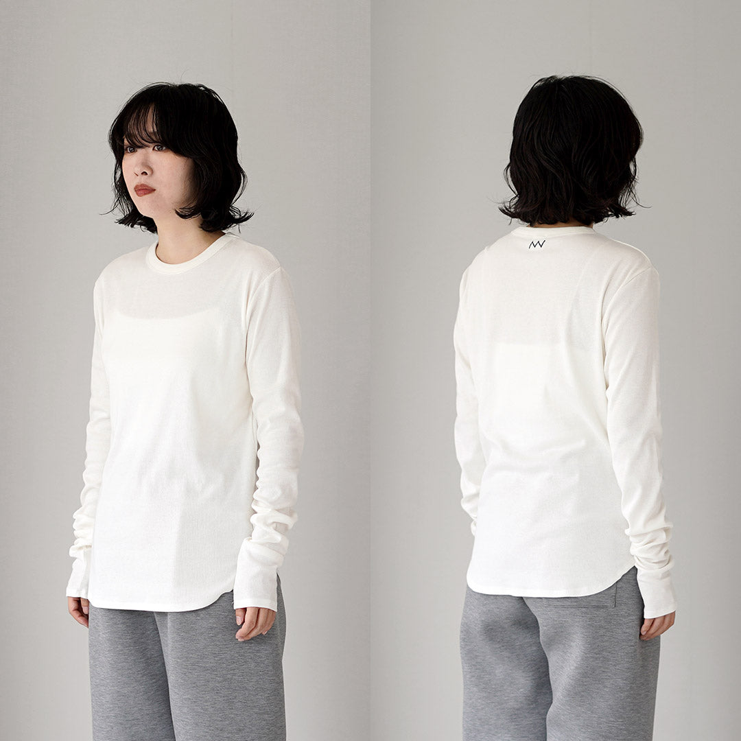 YENN（イェン） コットン リブ ロング スリーブ Tシャツ / レディース