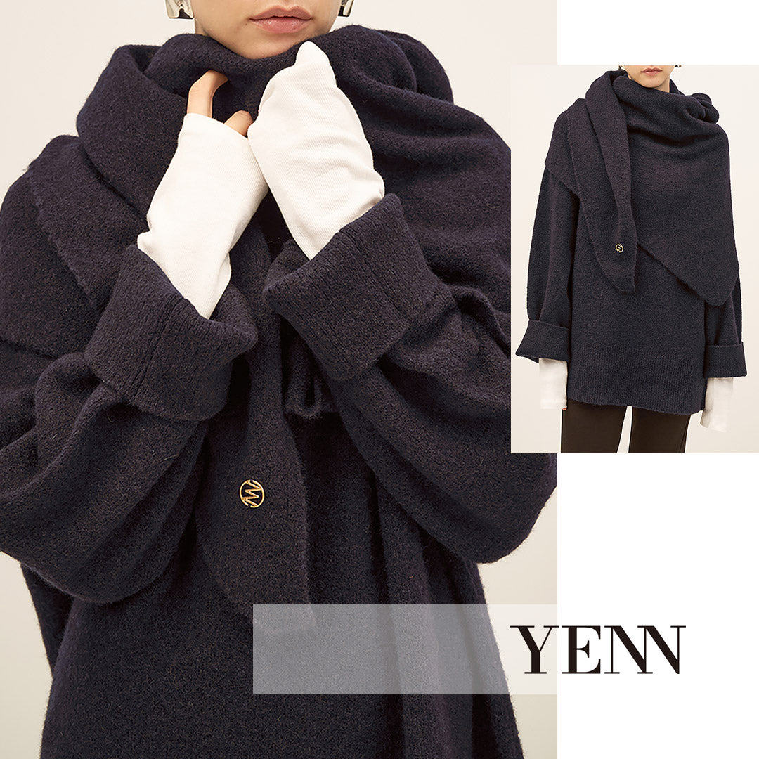 【予約販売：11月下旬発送予定】YENN（イェン） アルパカ ミックス セーター