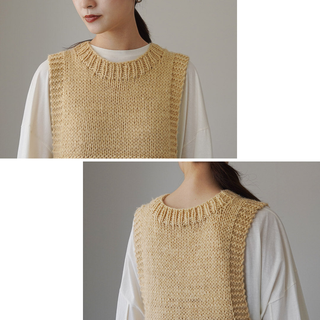 【予約販売：11月下旬発送予定】YENN（イェン） ループ ハンドニット ベスト / レディース 秋 レイヤード LOOP HAND KNIT VEST