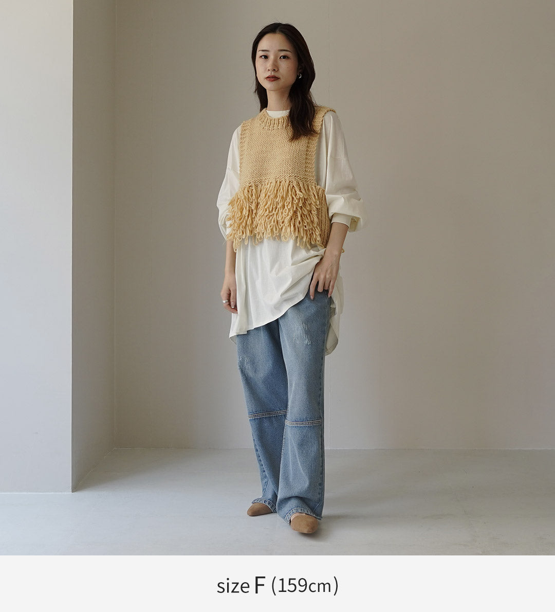 【予約販売：11月下旬発送予定】YENN（イェン） ループ ハンドニット ベスト / レディース 秋 レイヤード LOOP HAND KNIT VEST