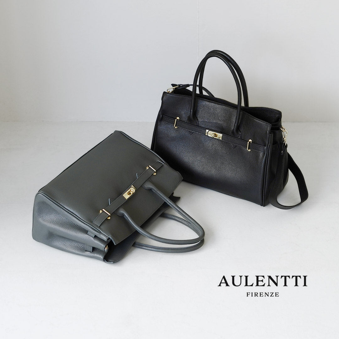 AULENTTI（オーレンティ） 2WAY レザー ショルダートート バッグ