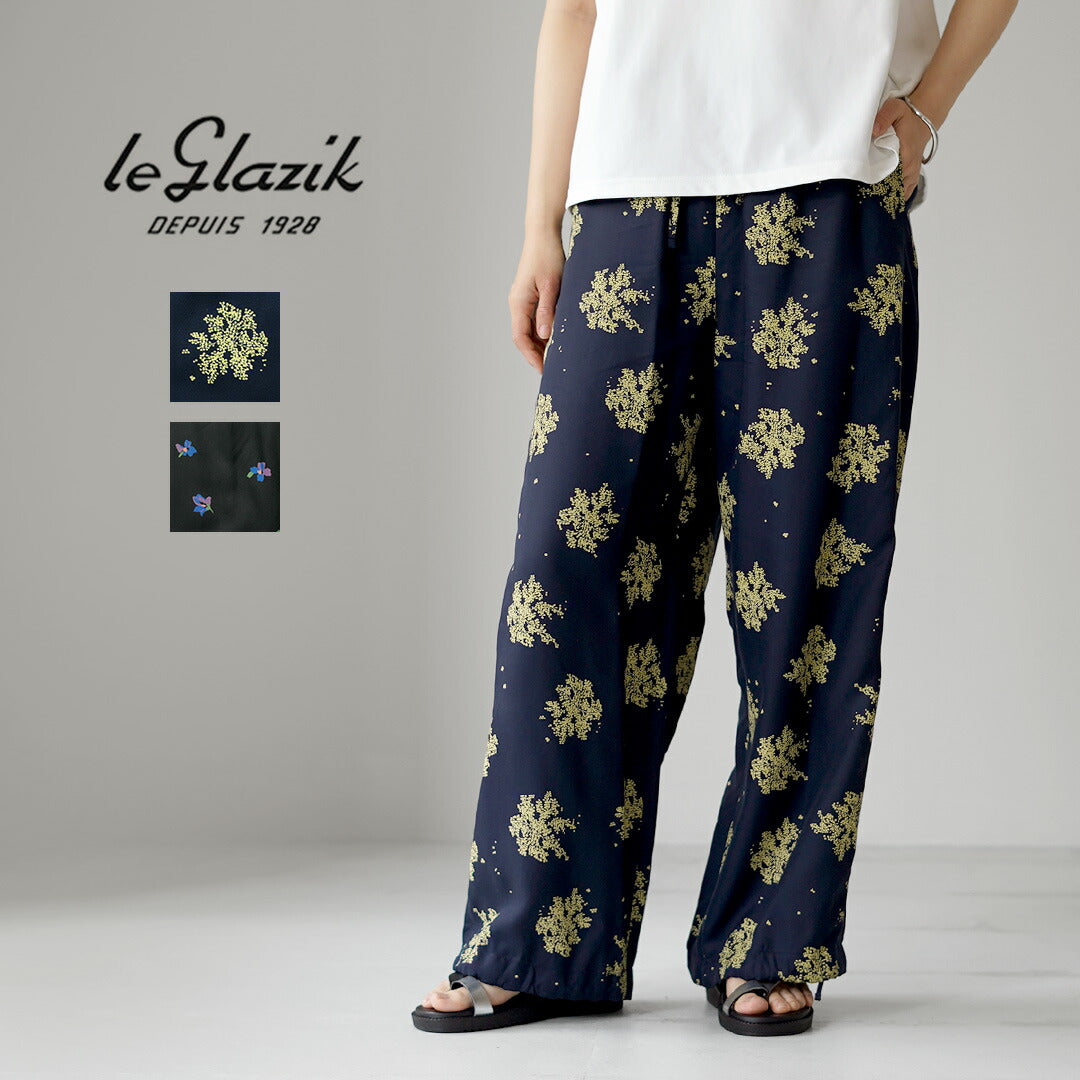 LE GLAZIK（ル グラジック） エラスティック プリントパンツ