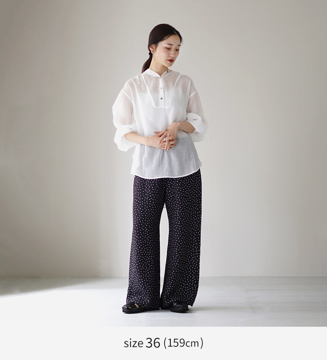 LE GLAZIK（ル グラジック） エラスティック プリントパンツ