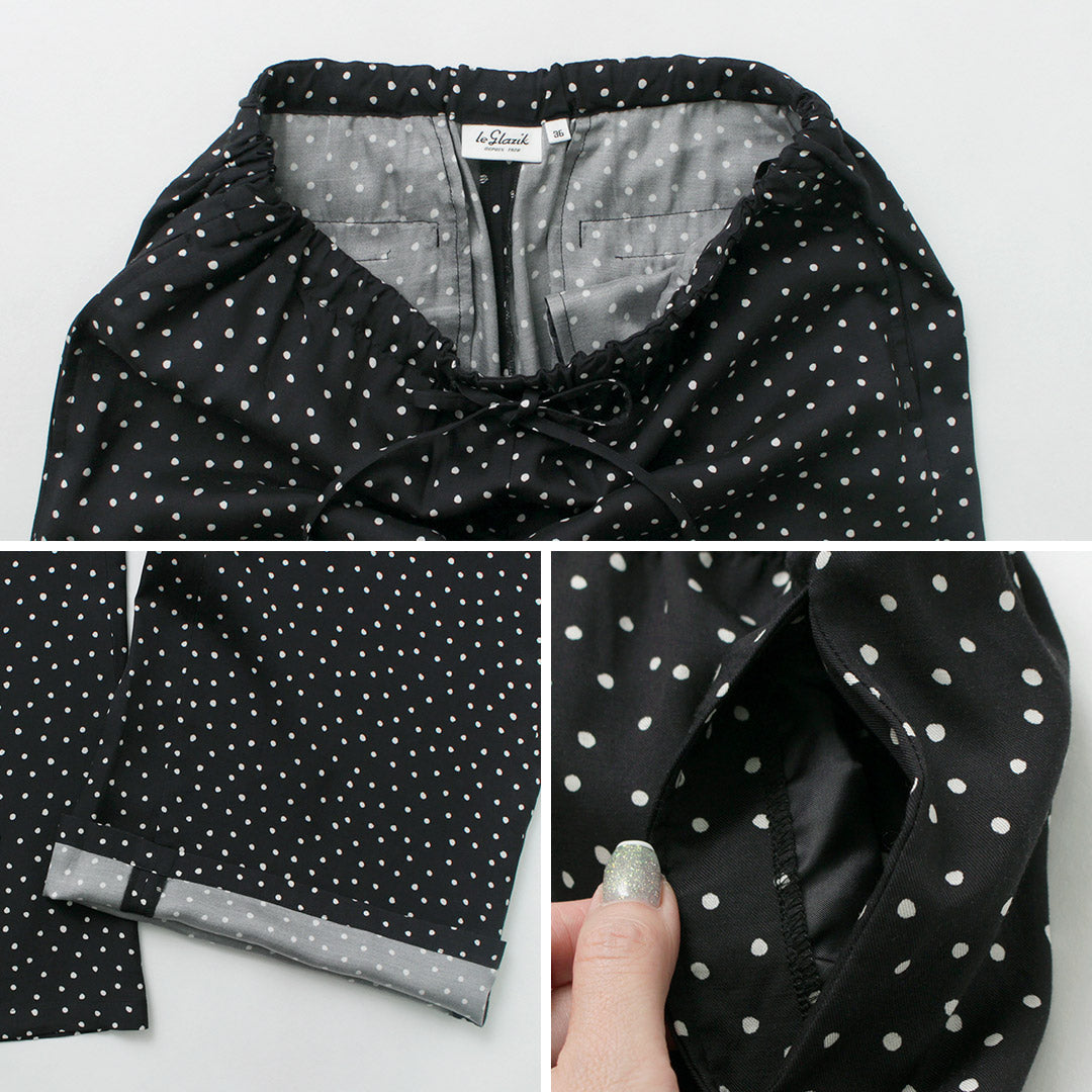 LE GLAZIK（ル グラジック） エラスティック プリントパンツ