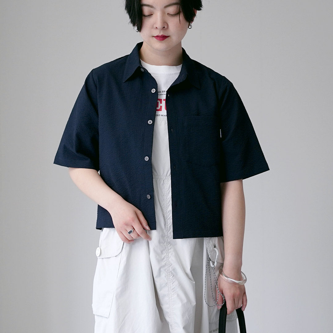 【マイロさん専用】美品 ESTNATION スリーピース シアサッカー サッカー素材 スタンドカラーバイカラーワンピース【JM1410BF】 商品