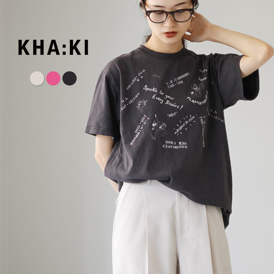 KHA:KI（カーキ） ピグメント Tシャツ / レディース トップス 半袖