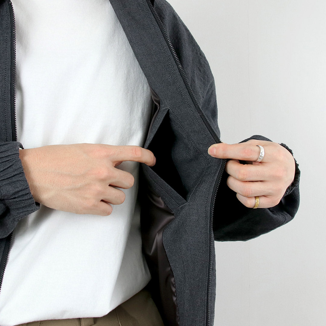 FUJITO（フジト） リネン/ウール トロピカル ジップブルゾン