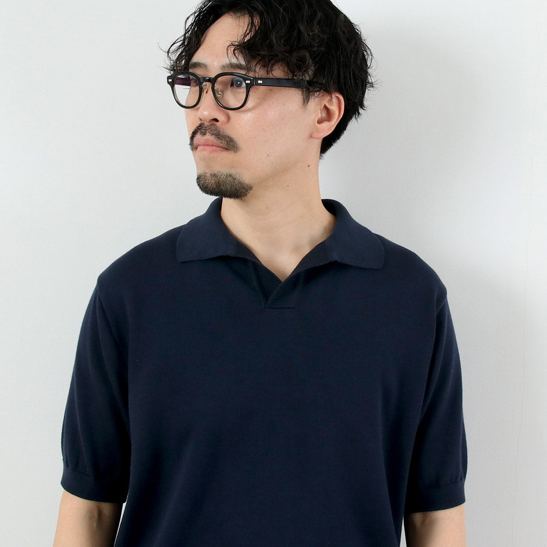 FUJITO（フジト） コットンシルク スキッパーポロ 日本製 / メンズ