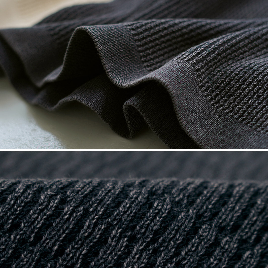 HEALTHKNIT（ヘルスニット） ヘンリーネック ショートスリーブ ニット