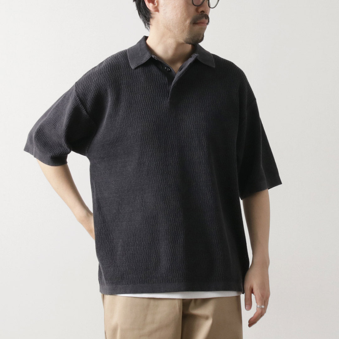 【20％OFF】HEALTHKNIT（ヘルスニット） ポロカラー ショートスリーブ ニット カットソー 2025年モデル