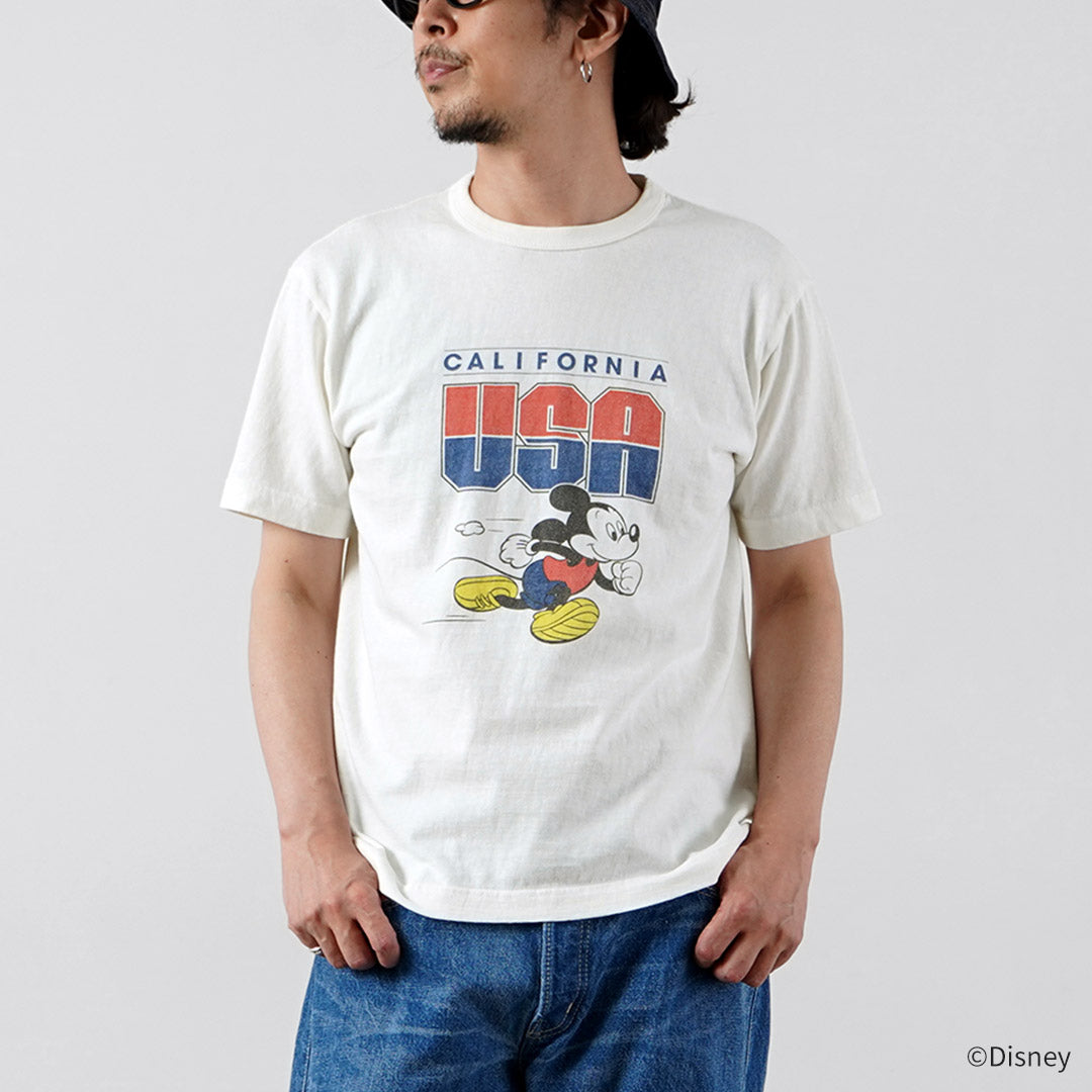 BARNS（バーンズ） 吊り編み ミッキー Tシャツ USA CALIFORNIA