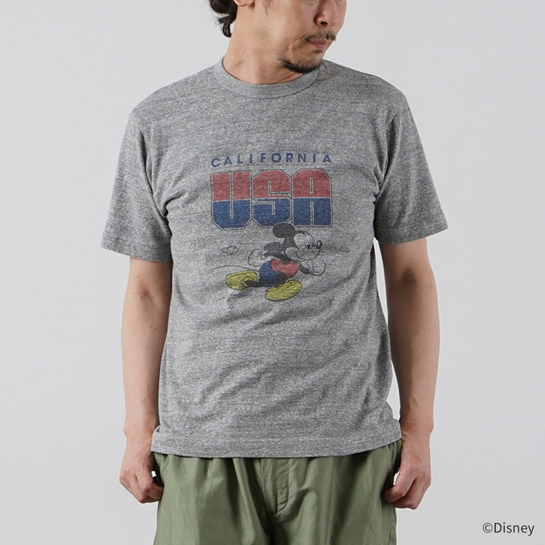 BARNS（バーンズ） 吊り編み ミッキー Tシャツ USA CALIFORNIA