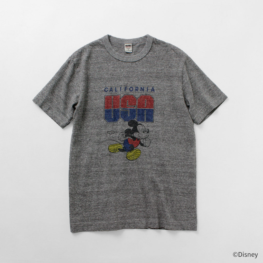 BARNS（バーンズ） 吊り編み ミッキー Tシャツ USA CALIFORNIA / 半袖