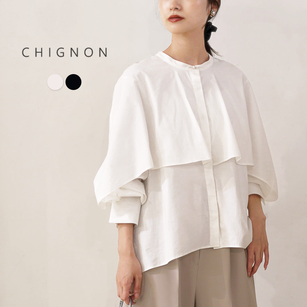 【30％OFF】CHIGNON（シニヨン） ラッフルシャツブラウス
