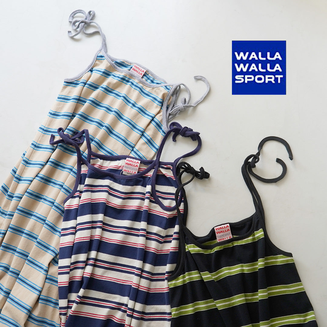 【50％OFF】WALLA WALLA SPORT（ワラワラスポーツ） ストライプ キャミソール ワンピース