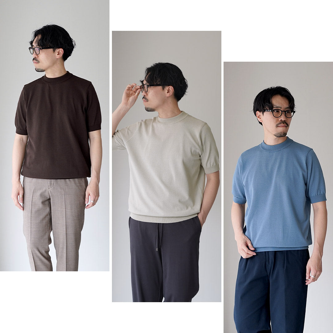 Rene 夏物半袖 セーター M サイズ RINASCENTE（リナシェンテ） ハイブリッド ウォッシャブル 沼ネック
